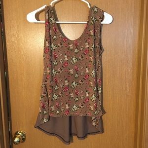 Brown/Maroon Floral Shirt